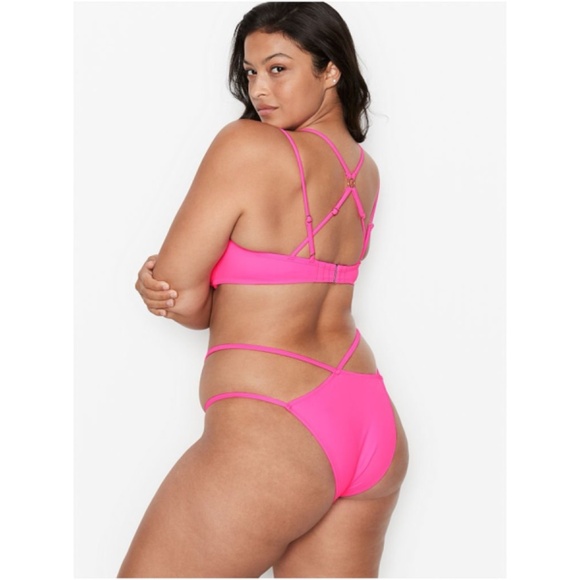 Victoria's Secret VS Shocking Pink Bikini Swim Set - 32B & S - Picture 2 of 10